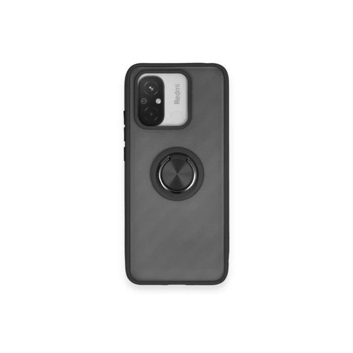 Newface Xiaomi Redmi 12C Kılıf Montreal Yüzüklü Silikon Kapak