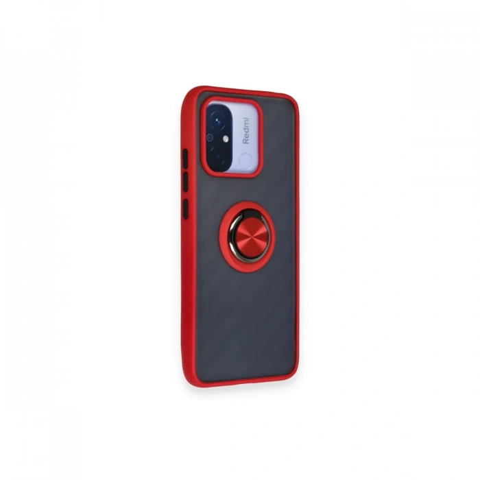 Newface Xiaomi Redmi 12C Kılıf Montreal Yüzüklü Silikon Kapak