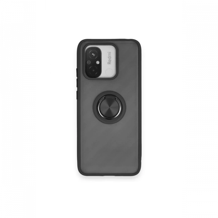 Newface Xiaomi Redmi 12C Kılıf Montreal Yüzüklü Silikon Kapak