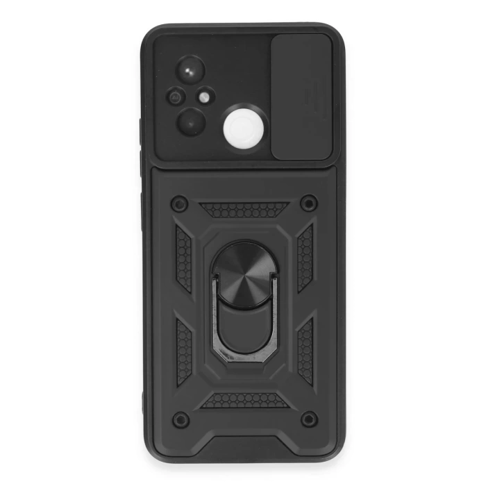 Newface Xiaomi Redmi 12C Kılıf Pars Lens Yüzüklü Silikon