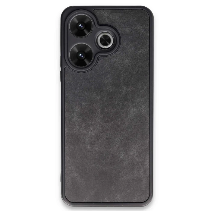 Newface Xiaomi Redmi 13 4G Kılıf Aras Deri Kapak - Siyah