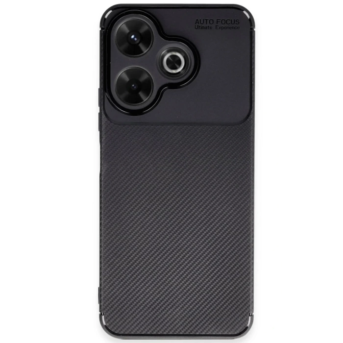 Newface Xiaomi Redmi 13 4G Kılıf Auto Focus Karbon Kapak - Siyah