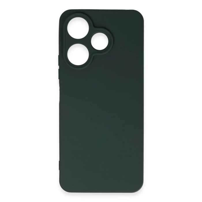 Newface Xiaomi Redmi 13 4G Kılıf First Silikon - Koyu Yeşil