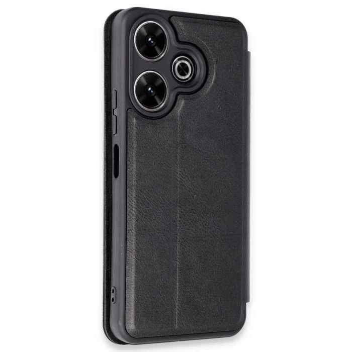 Newface Xiaomi Redmi 13 4G Kılıf Flip Cover - Siyah