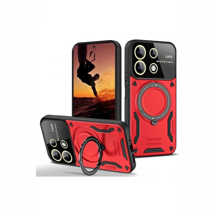 Newface Xiaomi Redmi 13 4G Kılıf Joy Lens Standlı Kapak