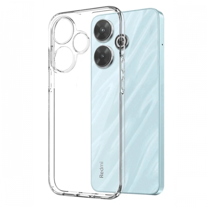Newface Xiaomi Redmi 13 4G Kılıf Kart Şeffaf Silikon - Şeffaf