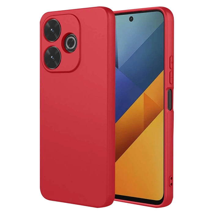 Newface Xiaomi Redmi 13 4G Kılıf Nano içi Kadife Silikon - Kırmızı
