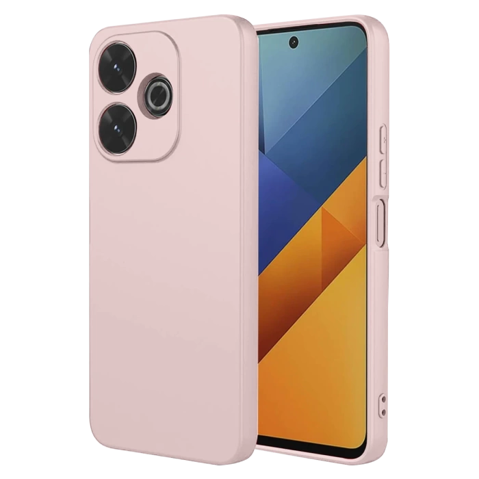 Newface Xiaomi Redmi 13 4G Kılıf Nano içi Kadife Silikon - Pudra