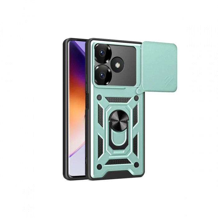 Newface Xiaomi Redmi 13 4G Kılıf Pars Lens Yüzüklü Silikon