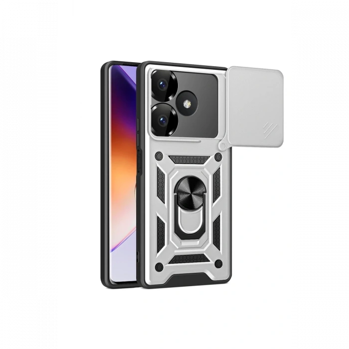 Newface Xiaomi Redmi 13 4G Kılıf Pars Lens Yüzüklü Silikon
