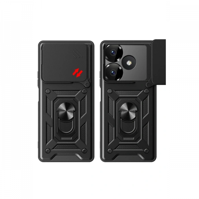 Newface Xiaomi Redmi 13 4G Kılıf Pars Lens Yüzüklü Silikon