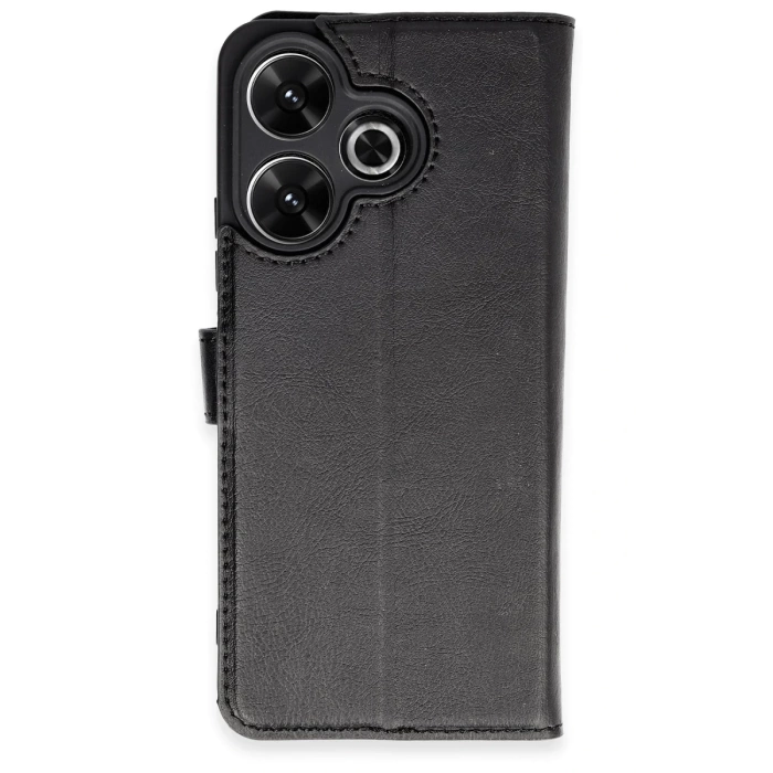 Newface Xiaomi Redmi 13 4G Kılıf Trend S Plus Kapaklı Kılıf - Siyah