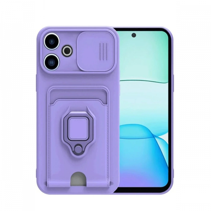 Newface Xiaomi Redmi 13 4G Kılıf Zuma Kartvizitli Yüzüklü Silikon