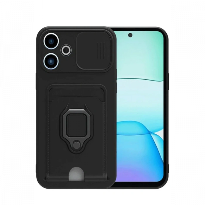 Newface Xiaomi Redmi 13 4G Kılıf Zuma Kartvizitli Yüzüklü Silikon