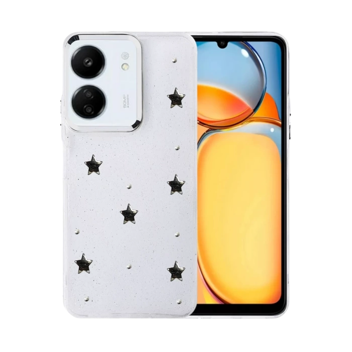 Newface Xiaomi Redmi 13C Fiyonk Desenli Kapak