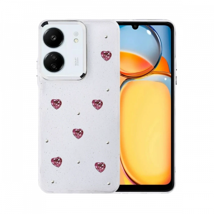 Newface Xiaomi Redmi 13C Fiyonk Desenli Kapak