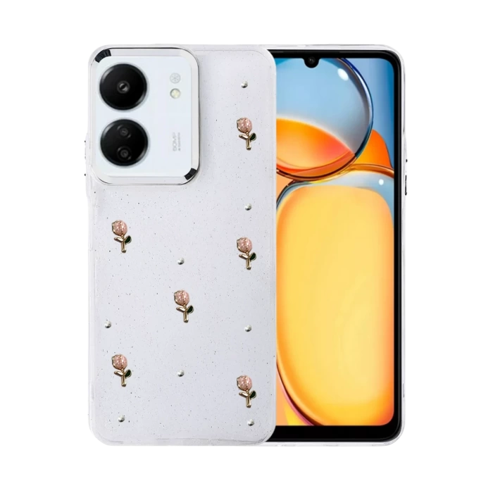 Newface Xiaomi Redmi 13C Fiyonk Desenli Kapak