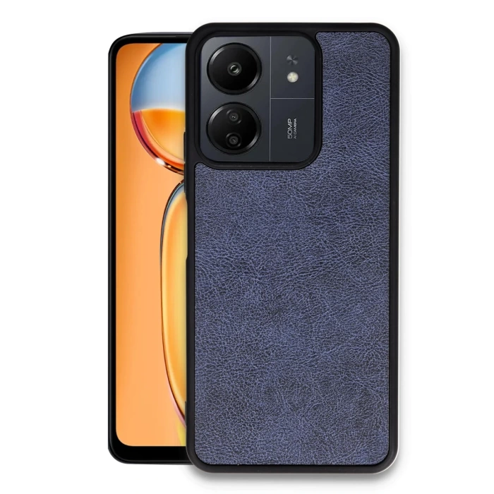 Newface Xiaomi Redmi 13C Kılıf Aras Deri Kapak - Lacivert