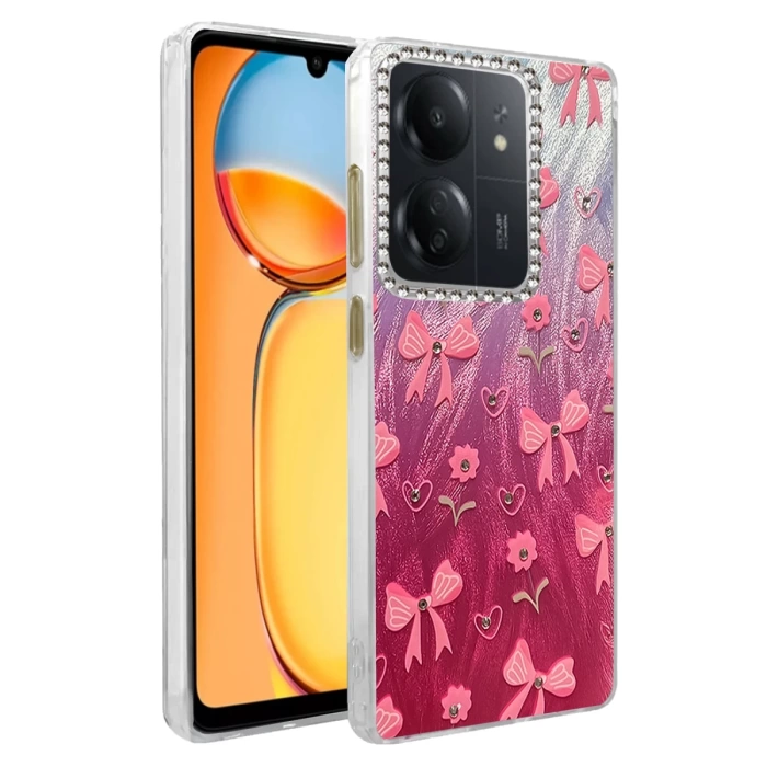 Newface Xiaomi Redmi 13C Kılıf Blade Aynalı Desenli Kapak