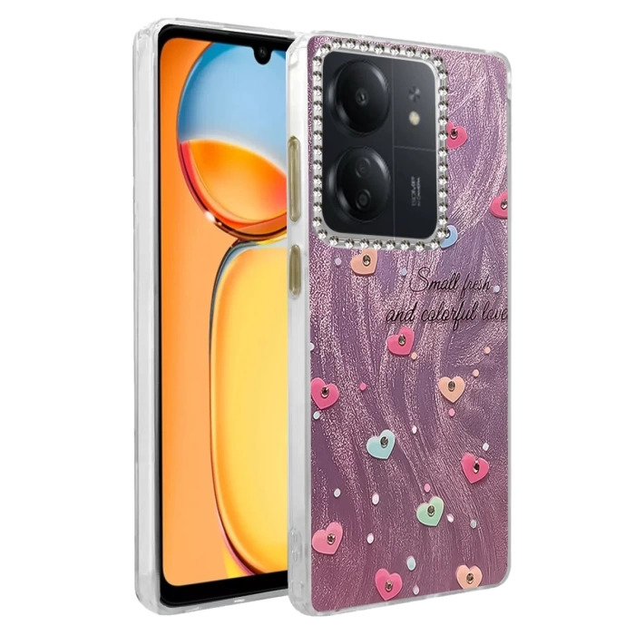 Newface Xiaomi Redmi 13C Kılıf Blade Aynalı Desenli Kapak