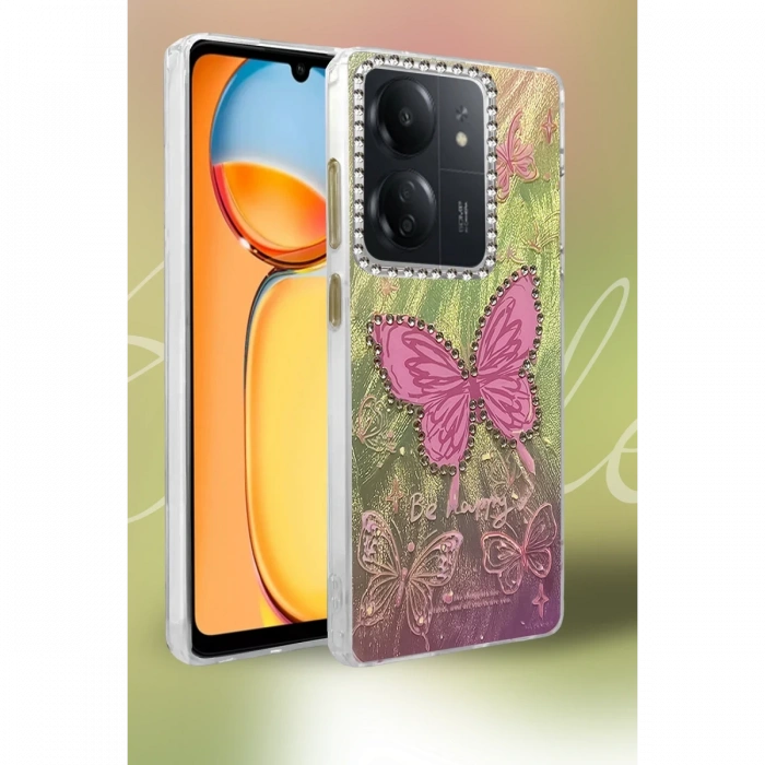 Xiaomi Redmi 13C Kılıf Blade Aynalı Desenli Kapak