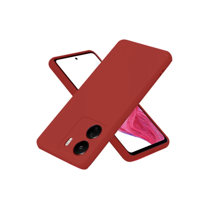 Newface Xiaomi Redmi 13C Kılıf First Silikon - Bordo