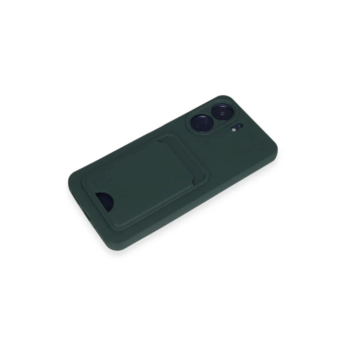 Newface Xiaomi Redmi 13C Kılıf Kelvin Kartvizitli Silikon - Koyu Yeşil
