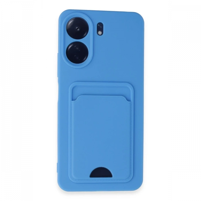 Newface Xiaomi Redmi 13C Kılıf Kelvin Kartvizitli Silikon - Mavi