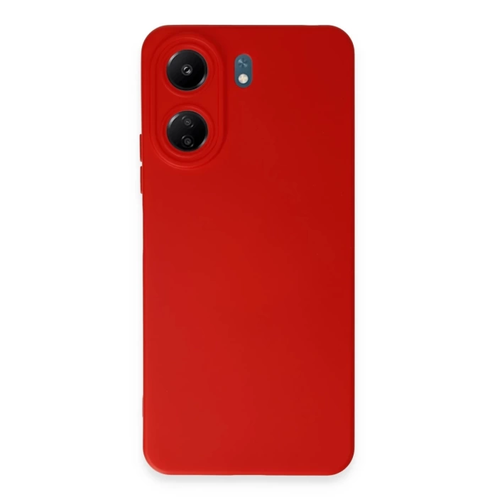 Newface Xiaomi Redmi 13C Kılıf Nano içi Kadife Silikon - Kırmızı