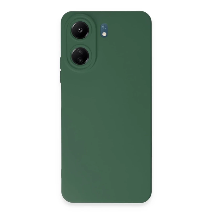 Newface Xiaomi Redmi 13C Kılıf Nano içi Kadife Silikon - Koyu Yeşil