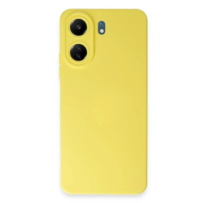 Newface Xiaomi Redmi 13C Kılıf Nano içi Kadife Silikon - Sarı