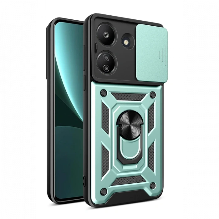 Newface Xiaomi Redmi 13C Kılıf Pars Lens Yüzüklü Silikon