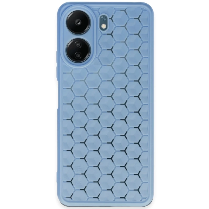 Newface Xiaomi Redmi 13C Kılıf Petek Silikon Kapak - Mavi