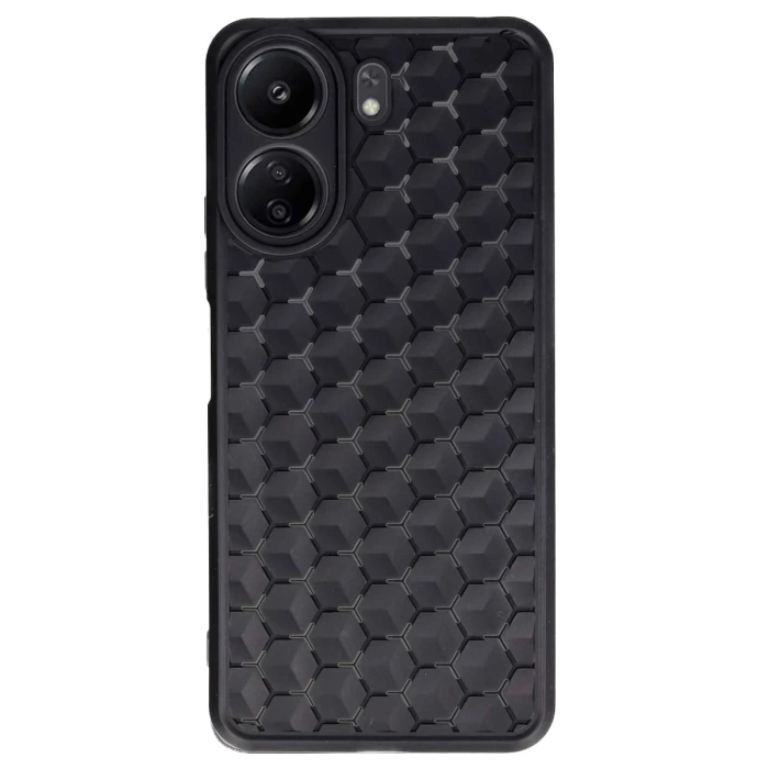 Newface Xiaomi Redmi 13C Kılıf Petek Silikon Kapak - Siyah