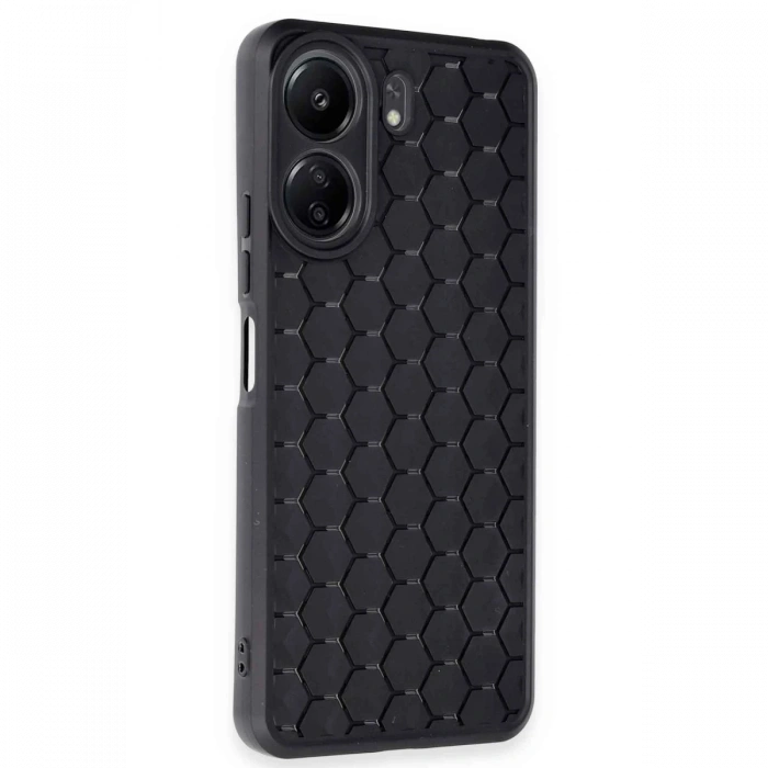 Newface Xiaomi Redmi 13C Kılıf Petek Silikon Kapak - Siyah