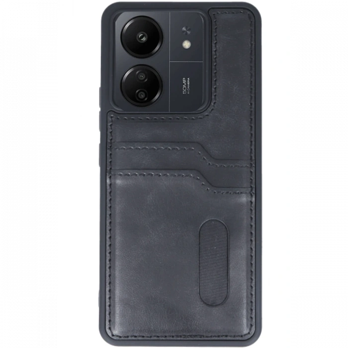 Xiaomi Redmi 13C Kılıf Sara Kartvizitli Deri Kılıf