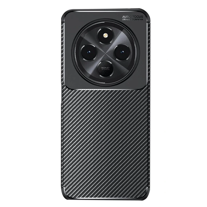 Newface Xiaomi Redmi 14C Kılıf Auto Focus Karbon Kapak - Siyah