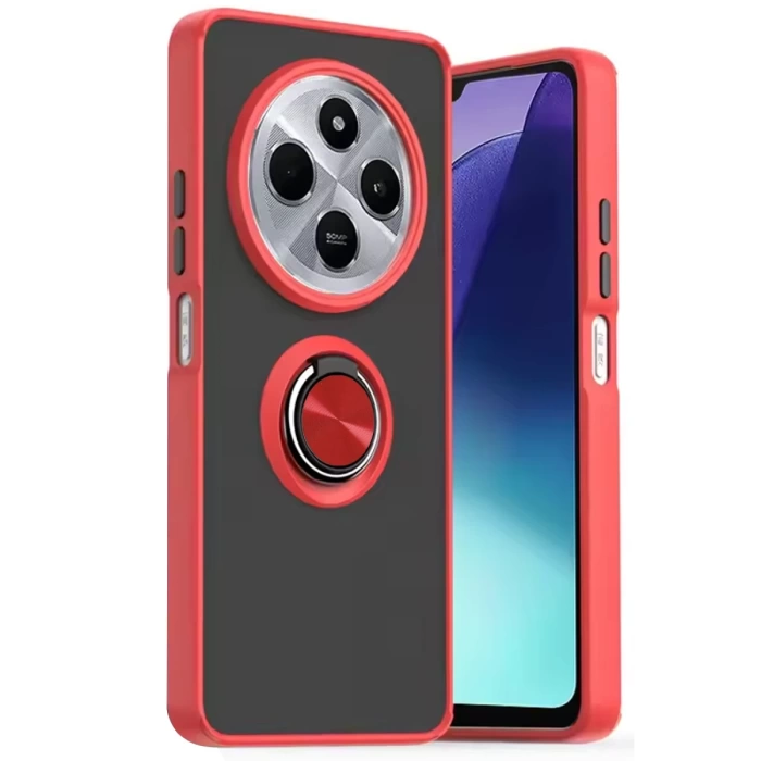 Newface Xiaomi Redmi 14C Kılıf Montreal Yüzüklü Silikon Kapak