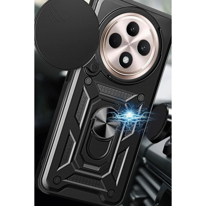 Newface Xiaomi Redmi 14C Kılıf Pars Lens Yüzüklü Silikon