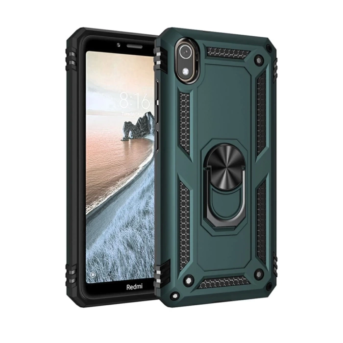 Newface Xiaomi Redmi 7A Kılıf Sofya Yüzüklü Silikon Kapak
