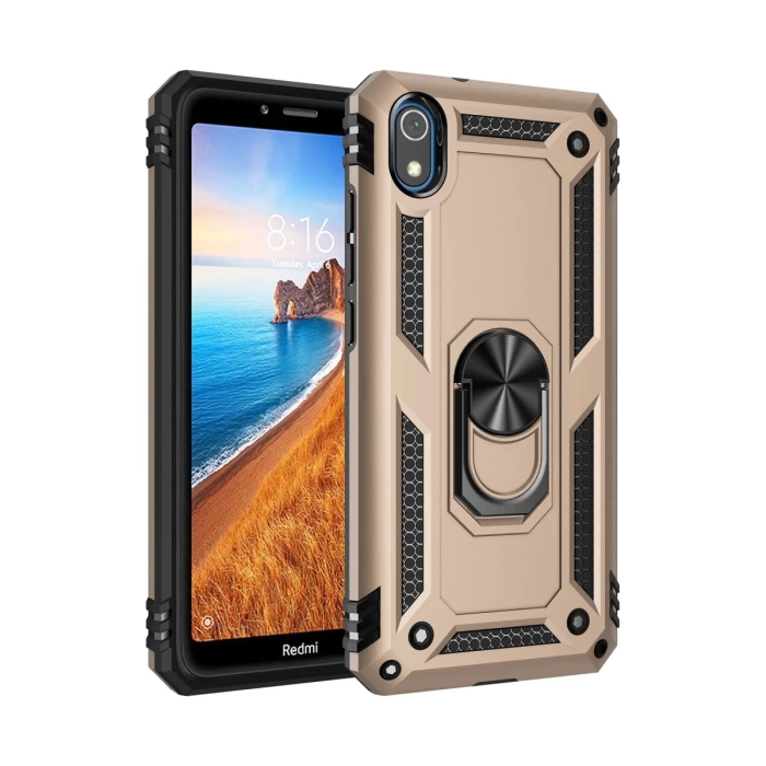 Newface Xiaomi Redmi 7A Kılıf Sofya Yüzüklü Silikon Kapak