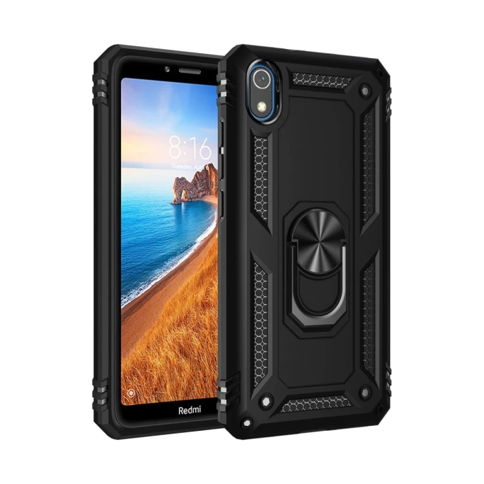Newface Xiaomi Redmi 7A Kılıf Sofya Yüzüklü Silikon Kapak