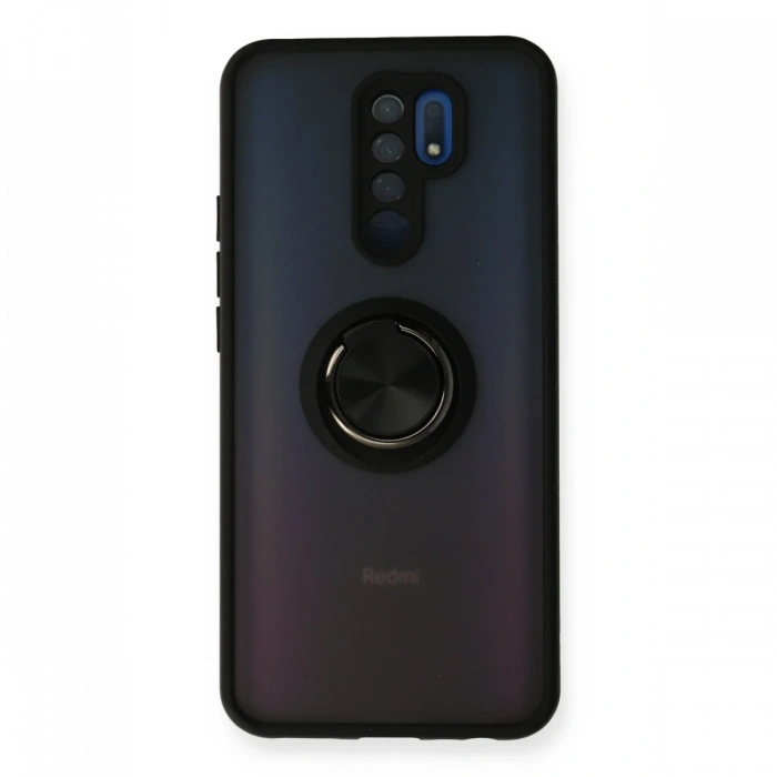 Newface Xiaomi Redmi 9 Kılıf Montreal Yüzüklü Silikon Kapak