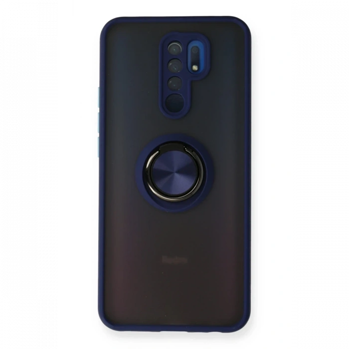 Newface Xiaomi Redmi 9 Kılıf Montreal Yüzüklü Silikon Kapak