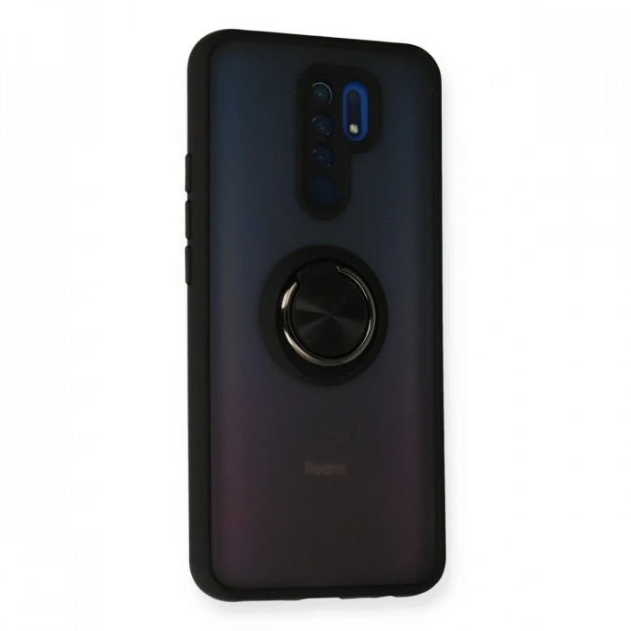 Newface Xiaomi Redmi 9 Kılıf Montreal Yüzüklü Silikon Kapak