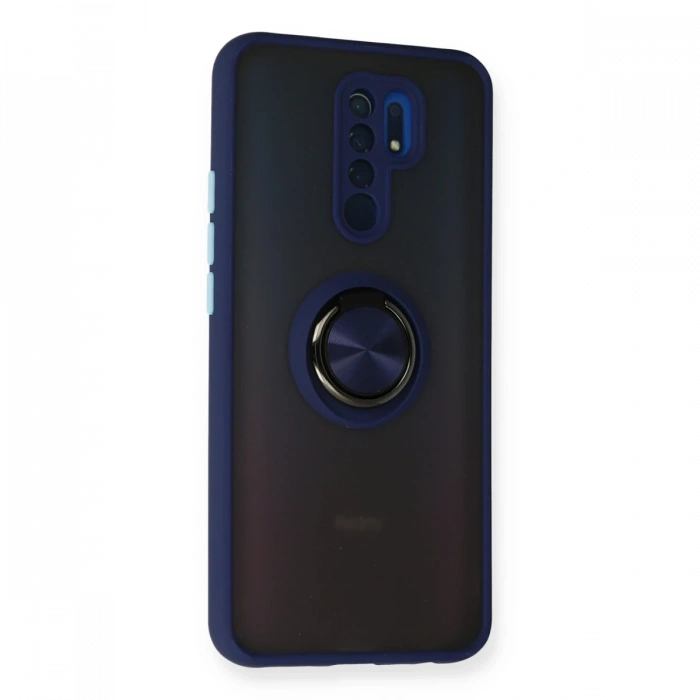 Newface Xiaomi Redmi 9 Kılıf Montreal Yüzüklü Silikon Kapak
