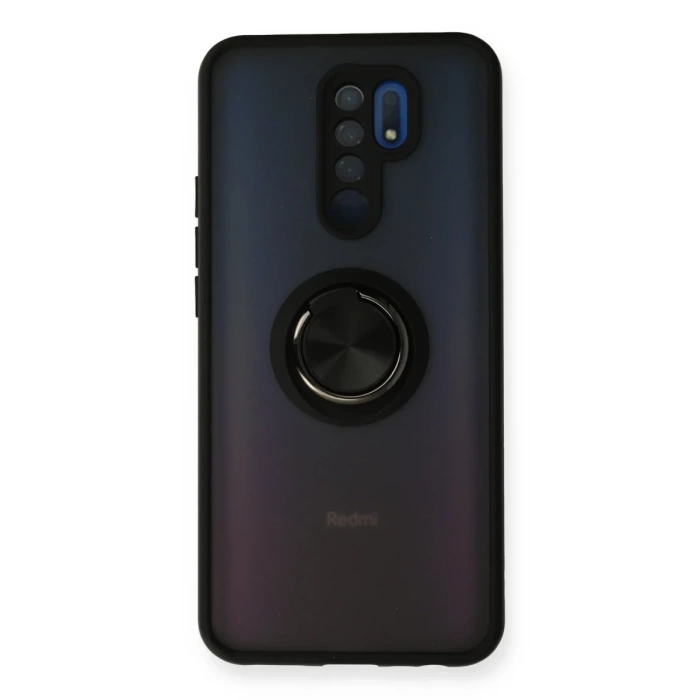 Newface Xiaomi Redmi 9 Kılıf Montreal Yüzüklü Silikon Kapak