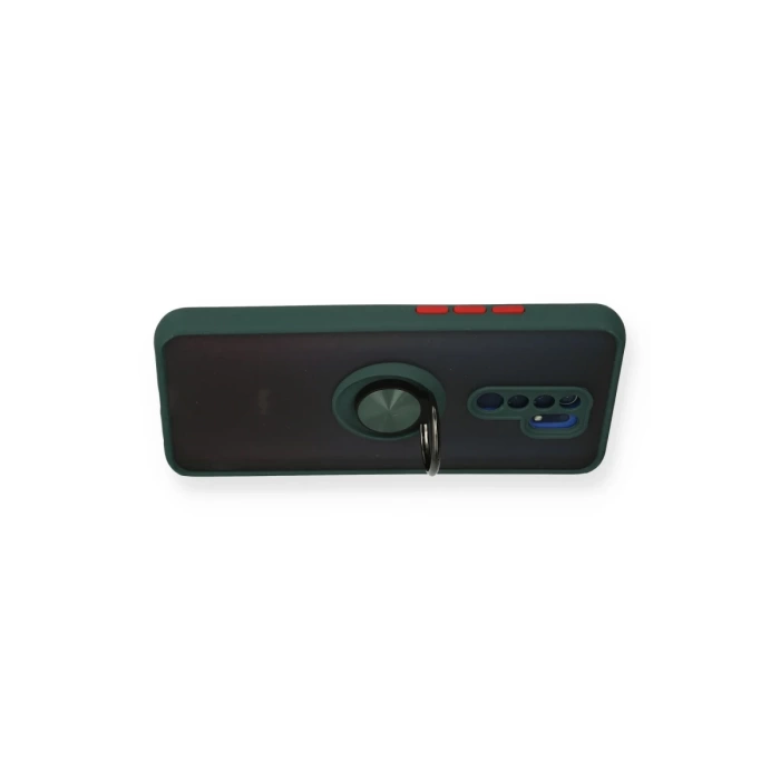 Newface Xiaomi Redmi 9 Kılıf Montreal Yüzüklü Silikon Kapak