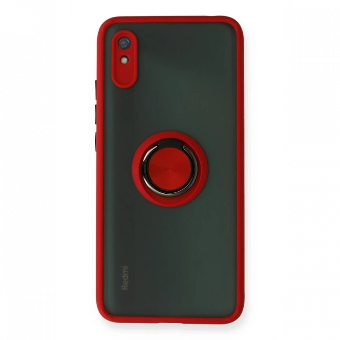 Newface Xiaomi Redmi 9A Kılıf Montreal Yüzüklü Silikon Kapak