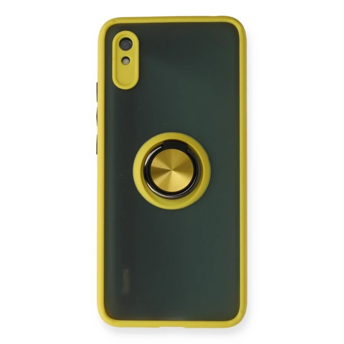 Newface Xiaomi Redmi 9A Kılıf Montreal Yüzüklü Silikon Kapak